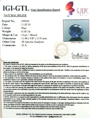 4.64 Ratti Natural Iolite With Govt. Lab Certificate-(1221)